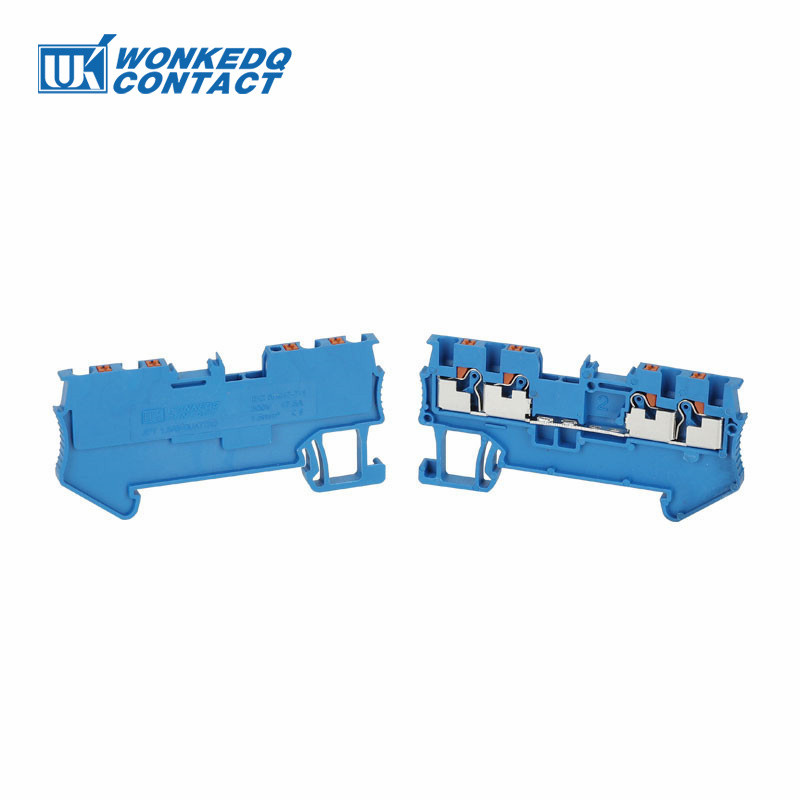 10 gab. PT1.5-QU iespiežams 4 vadu dubultsloksnes spraudnis PT 1.5 QUATTRO vadu elektriskais savienotājs Din sliedes spaiļu bloks PT 1.5-QU