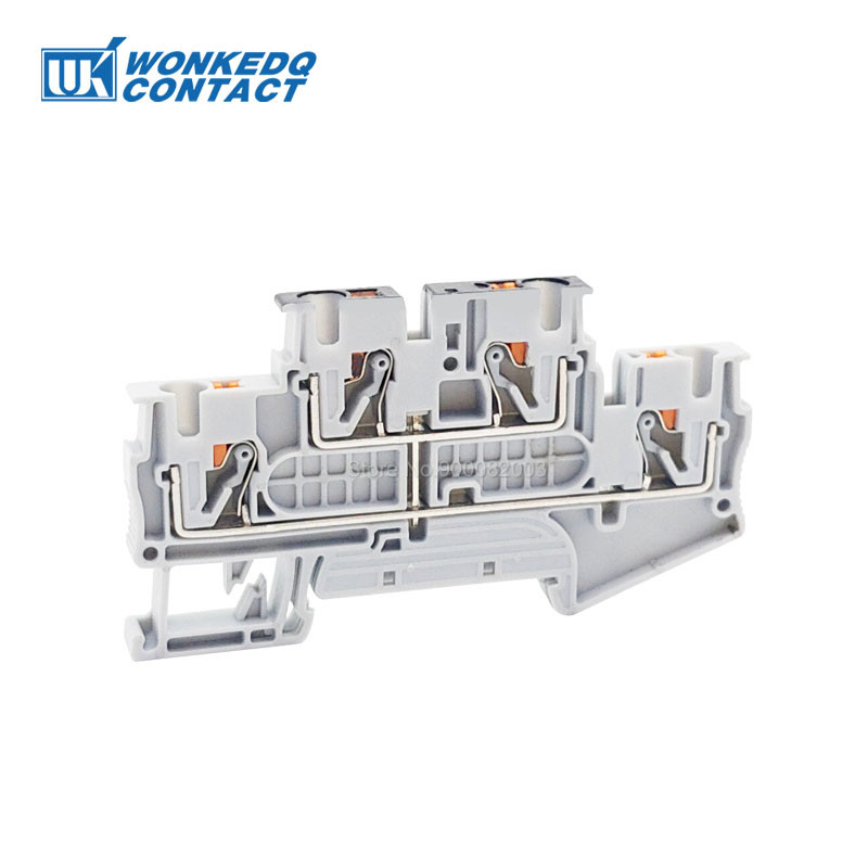 5Pcs PTTB 4-PV Equipotential Bonder 4 pozicije Push-In PT 24-12 AWG kabelski konektor Električni terminalni blok na din šinu PTTB4-PV
