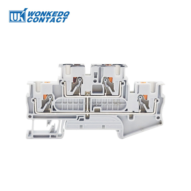 5Pcs PTTB 4-PV Equipotential Bonder 4 pozicije Push-In PT 24-12 AWG kabelski konektor Električni terminalni blok na din šinu PTTB4-PV