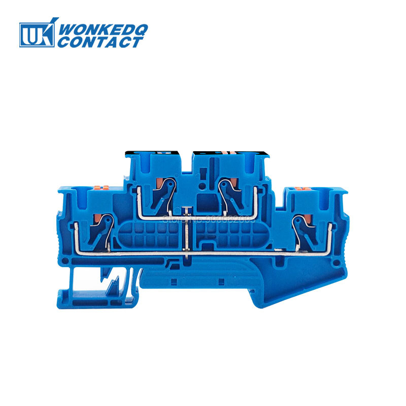 5Pcs PTTB 4-PV Equipotential Bonder 4 pozicije Push-In PT 24-12 AWG kabelski konektor Električni terminalni blok na din šinu PTTB4-PV