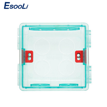 Esooli 86mm*83mm*50mm регулируема прозрачна монтажна кутия вътрешна касета за 86 тип WIFI сензорен превключвател и USB гнездо