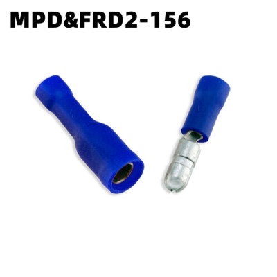 10/100PCS ženski muški izolirani električni konektor Crimp Bullet Terminal za terminale audio ožičenja Kabelski konektori 22-16AWG