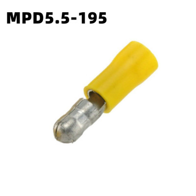 10/100PCS ženski muški izolirani električni konektor Crimp Bullet Terminal za terminale audio ožičenja Kabelski konektori 22-16AWG