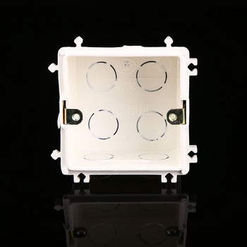 1PC висококачествена огнеупорна PVC пластмасова светлинна допирна връзка Кутия за стенен монтаж Превключвател Касета Скрито дъно