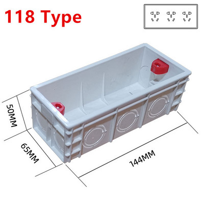 Mintiml kutija za zidnu montažu, unutarnja kazeta, bijela stražnja kutija, unutarnja kazeta, utičnice i sklopke, ožičenje, stražnja kutija 146 tip