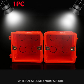 1PC висококачествена огнеупорна PVC пластмасова лека докосваща скрита долна превключвателна касета Кутия за стенен монтаж