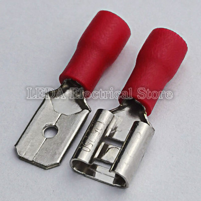 20 gab Sievišķais+Vīrietis FDD MDD Sievišķais izolēts elektriskais presēšanas spailis 1,5-2,5 mm2 kabeļa vadu savienotājam