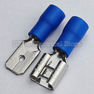 20 gab Sievišķais+Vīrietis FDD MDD Sievišķais izolēts elektriskais presēšanas spailis 1,5-2,5 mm2 kabeļa vadu savienotājam