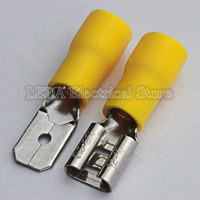 20 gab Sievišķais+Vīrietis FDD MDD Sievišķais izolēts elektriskais presēšanas spailis 1,5-2,5 mm2 kabeļa vadu savienotājam