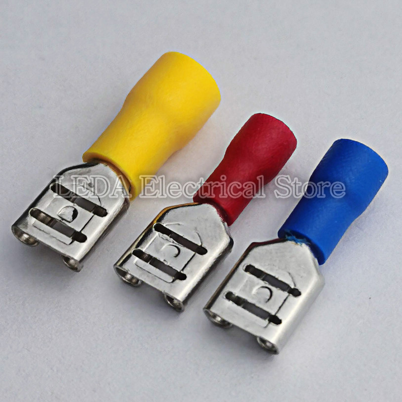20 gab Sievišķais+Vīrietis FDD MDD Sievišķais izolēts elektriskais presēšanas spailis 1,5-2,5 mm2 kabeļa vadu savienotājam