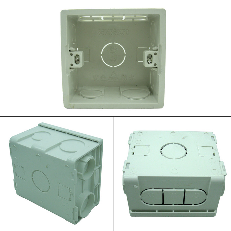 WIRLDLIGHT Podesiva kutija za ugradnju Unutarnja kazeta 86mm*86mm*50mm Za prekidač i utičnicu tipa 86 Bijela/crvena boja Stražnja kutija za ožičenje