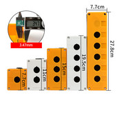 22 mm vodootporna kutija s prekidačem s gumbom Odijelo s jednom rupom za upravljanje Zaustavljanje u nuždi Rotacijski prekidač Žuta/siva zaštita BX1-22