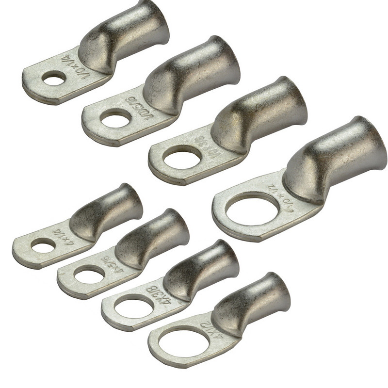 10PCS 0-8AWG tukša vara gredzena saspiešanas spailes uzgaļi Akumulatora kabelis Elektrisko vadu savienojuma savienotāju komplektu komplekts