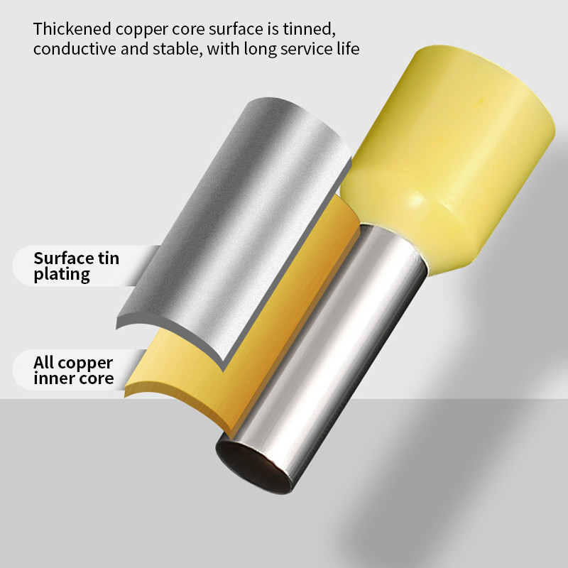 Komplet cijevnih terminala od 400 komada, kombinacija europskih cijevnih terminala u kutiji, terminal za hladno prešanje
