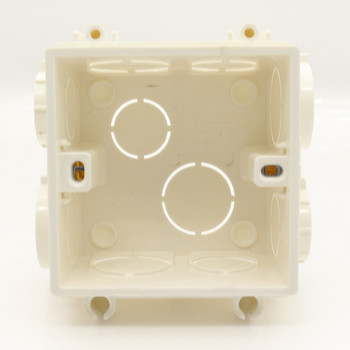 Esooli размер 86*86 мм касета Универсална бяла стенна кутия за гнездо за ЕС/Великобритания Задна кутия и сензорен превключвател за стенно осветление