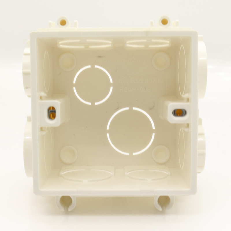 Univerzalna bijela kazeta Esooli veličine 86*86 mm kutija za zidnu ugradnju za stražnju kutiju EU/UK utičnice i prekidač za zidno svjetlo na dodir
