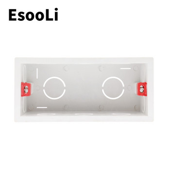 EsooLi Super Quality 144mm*67.5mm Вътрешна монтажна кутия Задна касета за 154mm*72mm Сензорен ключ за стенно осветление и USB гнездо