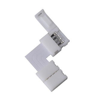 5PCS 4-пинов LED ъглов конектор L-образна форма за свързване под прав ъгъл 10 mm 5050 LED лента RGB Цветна лента за лесно инсталиране