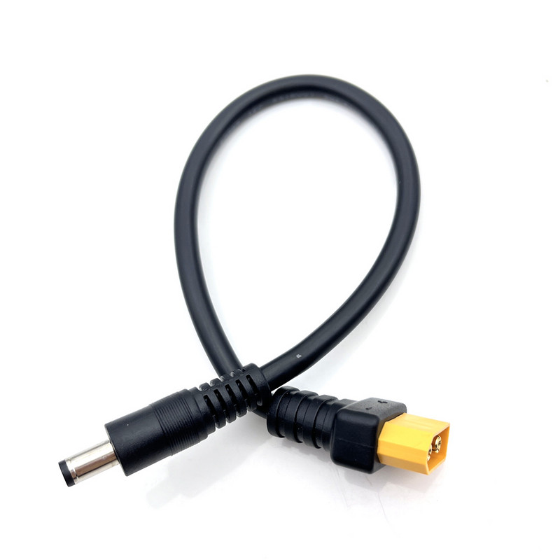 1gb XT60 spraudnis uz DC 5,5 * 2,1 mm 5,5 * 2,5 mm savienotājs akumulatora uzlādes adaptera kabelis Silikona vads RC akumulatora lādētājam