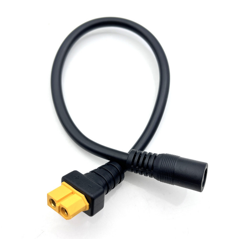 1gb XT60 spraudnis uz DC 5,5 * 2,1 mm 5,5 * 2,5 mm savienotājs akumulatora uzlādes adaptera kabelis Silikona vads RC akumulatora lādētājam