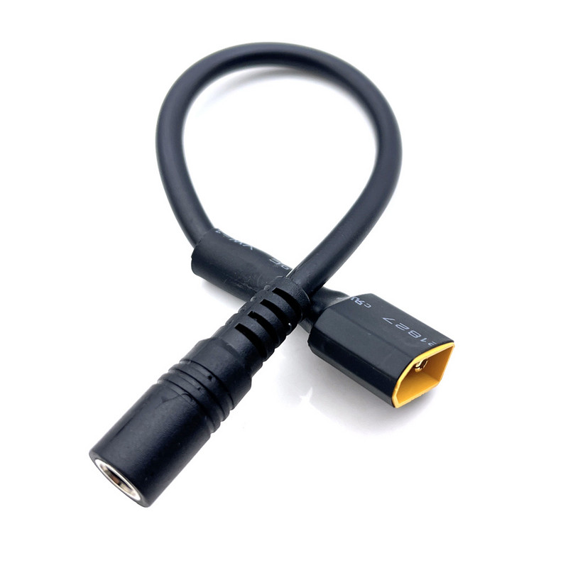 1gb XT60 spraudnis uz DC 5,5 * 2,1 mm 5,5 * 2,5 mm savienotājs akumulatora uzlādes adaptera kabelis Silikona vads RC akumulatora lādētājam