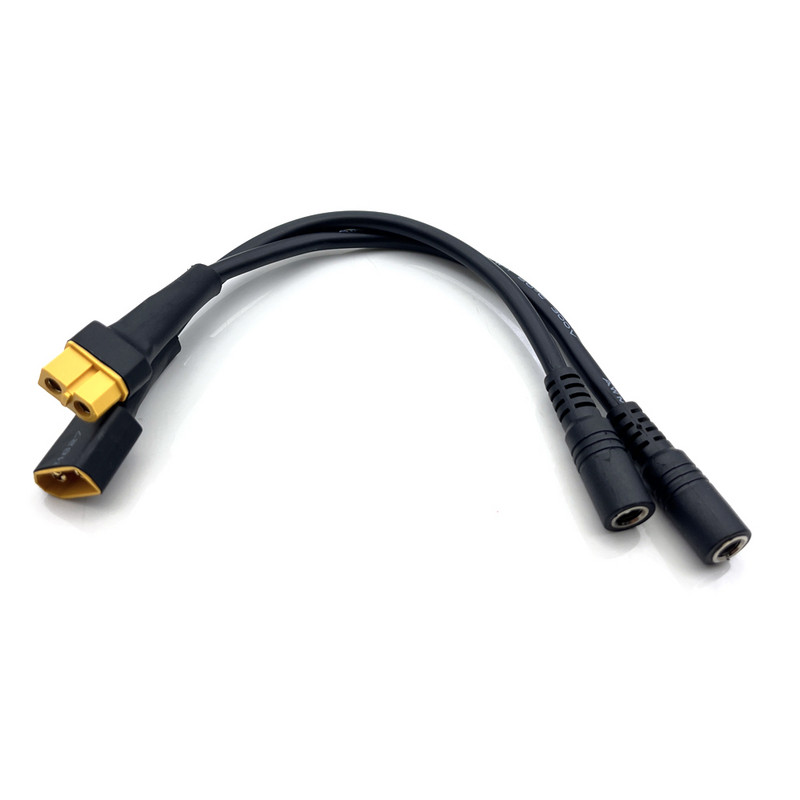 1gb XT60 spraudnis uz DC 5,5 * 2,1 mm 5,5 * 2,5 mm savienotājs akumulatora uzlādes adaptera kabelis Silikona vads RC akumulatora lādētājam