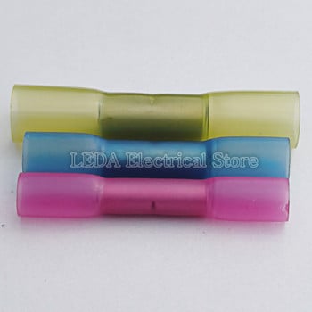 20 ΤΕΜ BHT1.25 BHT2 BHT5 Heat Shrink Butt Αδιάβροχο μονωμένο ακροδέκτη σύνδεσης νάιλον ορειχάλκινο τερματικό BHT Κόκκινο μπλε κίτρινο