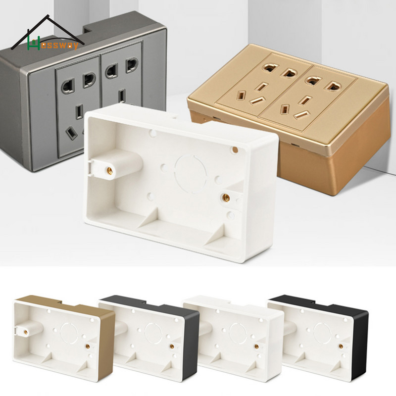 118 Tip Zidna kutija za površinsku ugradnju za ugradnju Razmak rupa 86MM Prekidač Utikač Dodaci za termostat
