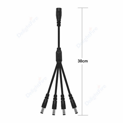 Utikač za istosmjernu struju Kabel za razdjelnik struje 12V utičnica Adapterska utičnica 5,5 mm 2,1 mm ženski muški konektori za CCTV kamere LED svjetlo