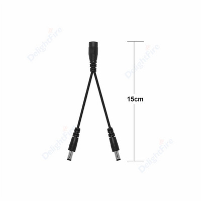 Utikač za istosmjernu struju Kabel za razdjelnik struje 12V utičnica Adapterska utičnica 5,5 mm 2,1 mm ženski muški konektori za CCTV kamere LED svjetlo