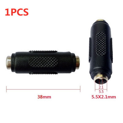Līdzstrāvas pārveidošanas galviņas ligzda dubultā vīrišķā uz vīrišķā 5,5*2,1 MM / 5,5 x 2,1 mm sievišķā–mātiskā paneļa montāžas adaptera savienotāja spraudnis
