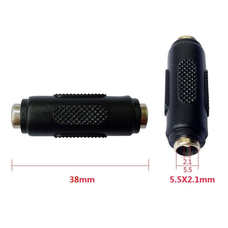 Līdzstrāvas pārveidošanas galviņas ligzda dubultā vīrišķā uz vīrišķā 5,5*2,1 MM / 5,5 x 2,1 mm sievišķā–mātiskā paneļa montāžas adaptera savienotāja spraudnis