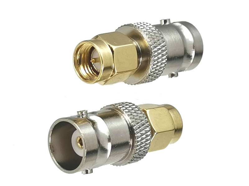 1gab savienotāja adaptera SMA uz BNC vīrišķā kontaktdakša un ligzdas RF koaksiālā pārveidotāja vadu spaile taisna Jauna