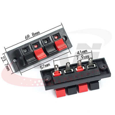 2tk/partii Ühendusklemm 2P 4P 6P 8P 12P Push In Jack Vedrukoormusega helikõlari klemmid Leivaplaadi klambrid