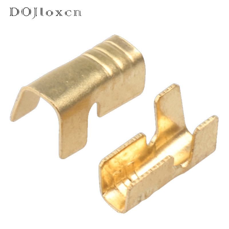 50/100/200/500 gab U formas presēšanas spaile H62 misiņa stieples sprādzes savienotāja vadu galva 452-1 452-2 451-3 0,2-2 mm2