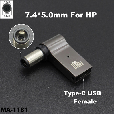 100W USB tip C na DC konektor napajanja USB C na univerzalni adapter napajanja prijenosnog računala pretvarač za Asus Dell Lenovo prijenosno računalo