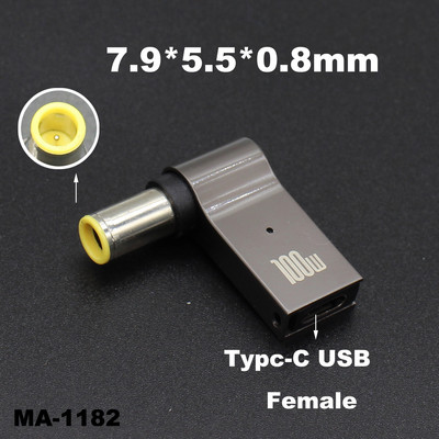 100W USB tip C na DC konektor napajanja USB C na univerzalni adapter napajanja prijenosnog računala pretvarač za Asus Dell Lenovo prijenosno računalo