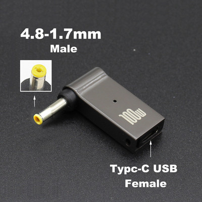 100W USB tip C na DC konektor napajanja USB C na univerzalni adapter napajanja prijenosnog računala pretvarač za Asus Dell Lenovo prijenosno računalo