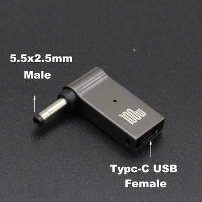 100W USB tip C na DC konektor napajanja USB C na univerzalni adapter napajanja prijenosnog računala pretvarač za Asus Dell Lenovo prijenosno računalo