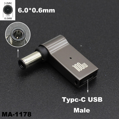 100W USB tip C na DC konektor napajanja USB C na univerzalni adapter napajanja prijenosnog računala pretvarač za Asus Dell Lenovo prijenosno računalo