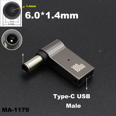 100W USB tip C na DC konektor napajanja USB C na univerzalni adapter napajanja prijenosnog računala pretvarač za Asus Dell Lenovo prijenosno računalo