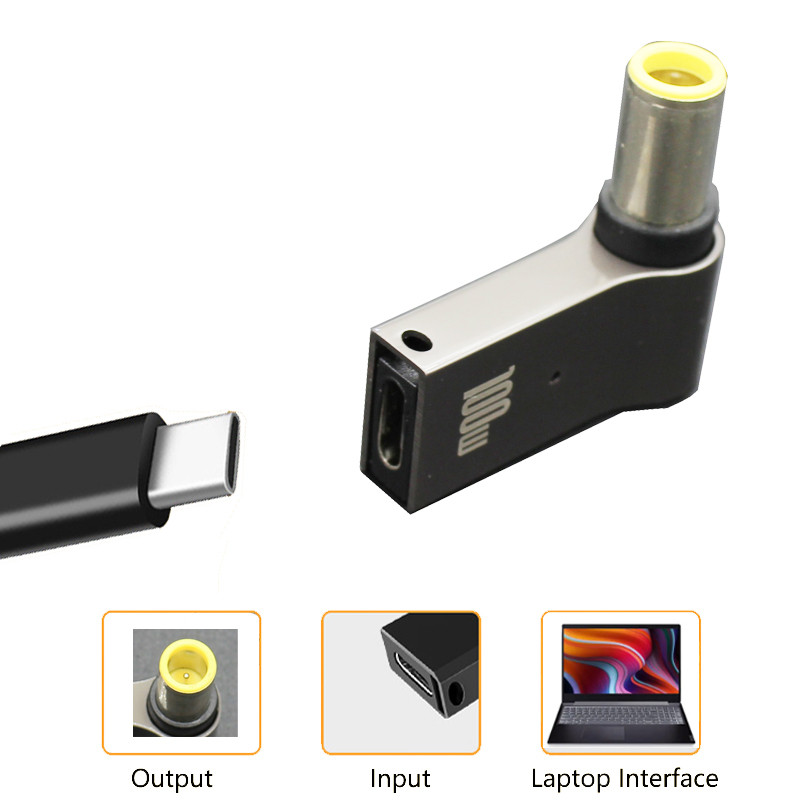 100W USB tip C na DC konektor napajanja USB C na univerzalni adapter napajanja prijenosnog računala pretvarač za Asus Dell Lenovo prijenosno računalo