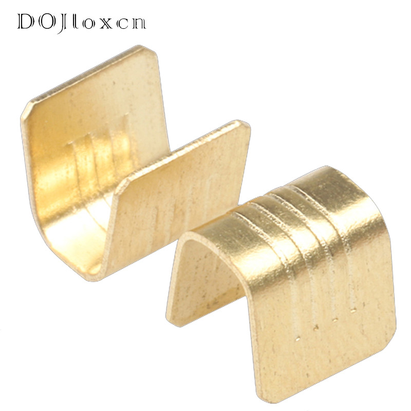 50/100/200/500/Pcs Lot U-oblika stezaljke H62 Mjedena žica Kopča Poli žica Nose Wire Connector 454TABC 0.2-10mm2