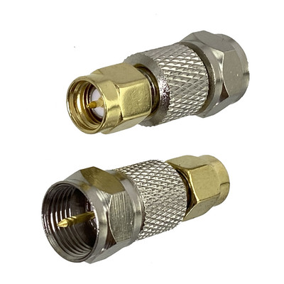 1 tk pistikuadapter F teler SMA isane pistik ja pesa RF koaksiaalmuunduri juhtmeklemm messing sirge uus