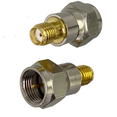 1 tk pistikuadapter F teler SMA isane pistik ja pesa RF koaksiaalmuunduri juhtmeklemm messing sirge uus