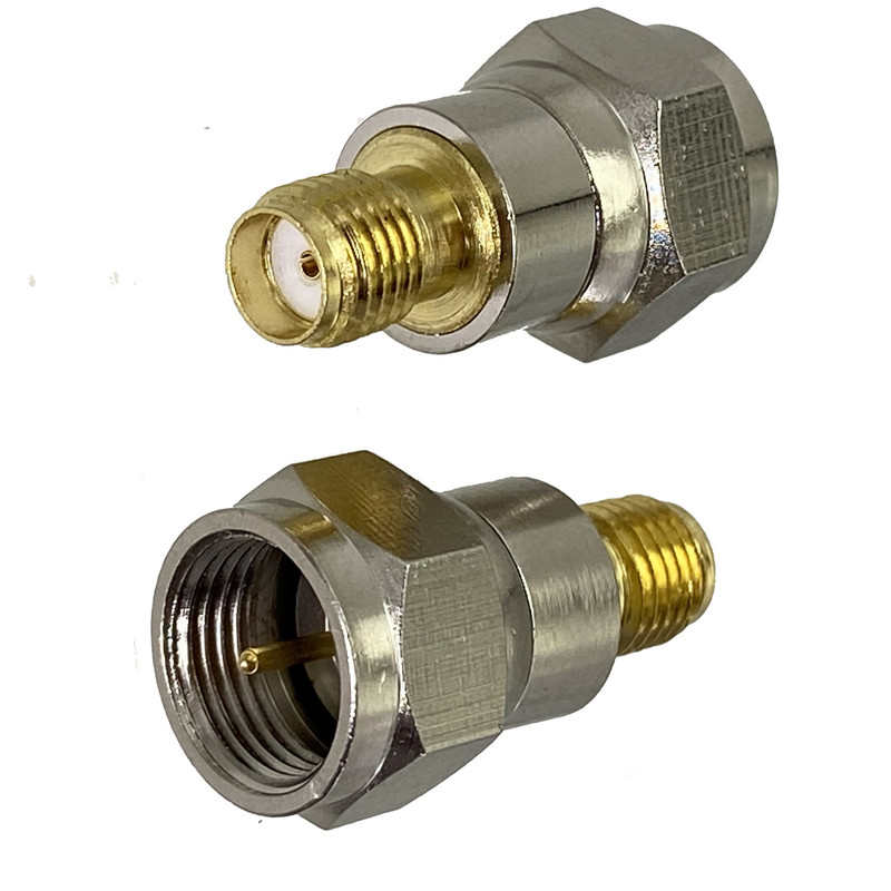 1 tk pistikuadapter F teler SMA isane pistik ja pesa RF koaksiaalmuunduri juhtmeklemm messing sirge uus