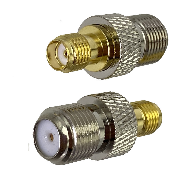 1 tk pistikuadapter F teler SMA isane pistik ja pesa RF koaksiaalmuunduri juhtmeklemm messing sirge uus