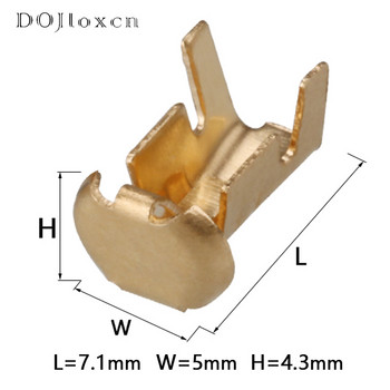 20/50/100/200 бр. Auto Brass Tyco Wire Harness Connector Crimp Terminal Бутон на държача на предпазителя DJ9007A G45