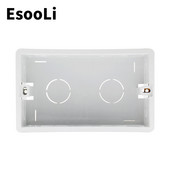 EsooLi kutija za zidnu montažu, unutarnja kazeta, bijela stražnja kutija 137*83*56 mm za 146 mm*86 mm, standardni prekidač osjetljiv na dodir i USB utičnicu