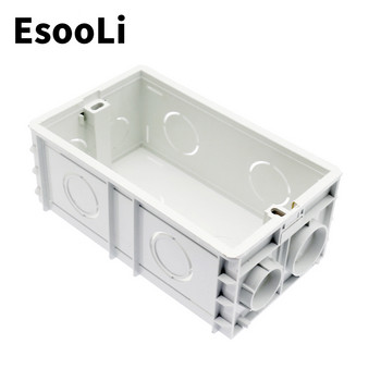 EsooLi Кутия за стенен монтаж Вътрешна касета Бяла задна кутия 137*83*56 мм За 146 мм*86 мм Стандартен сензорен превключвател и USB гнездо